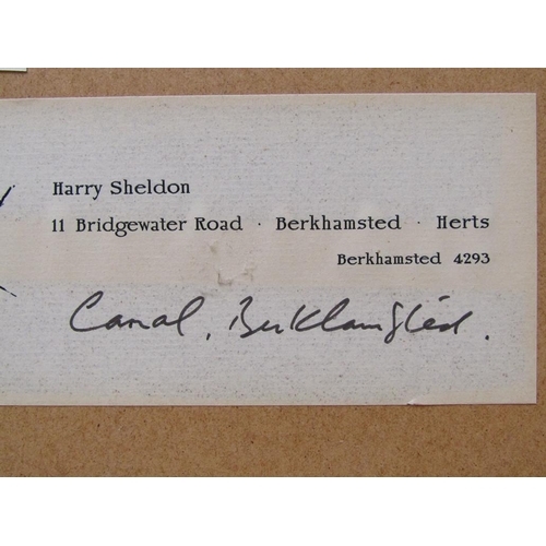 Harry Sheldon | Harry Sheldon - The canal at Berkhamsted | MutualArt