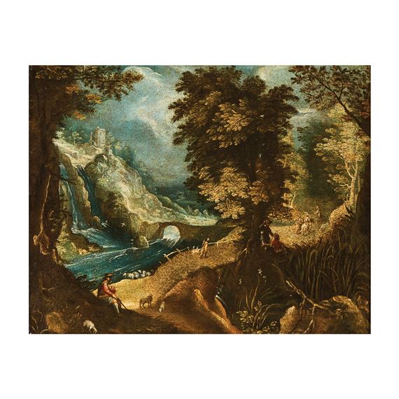 Paisaje con figuras by Central European School, 17th Century