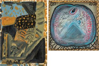 A) Bird Eye View, B) Untitled - Jogen Chowdhury