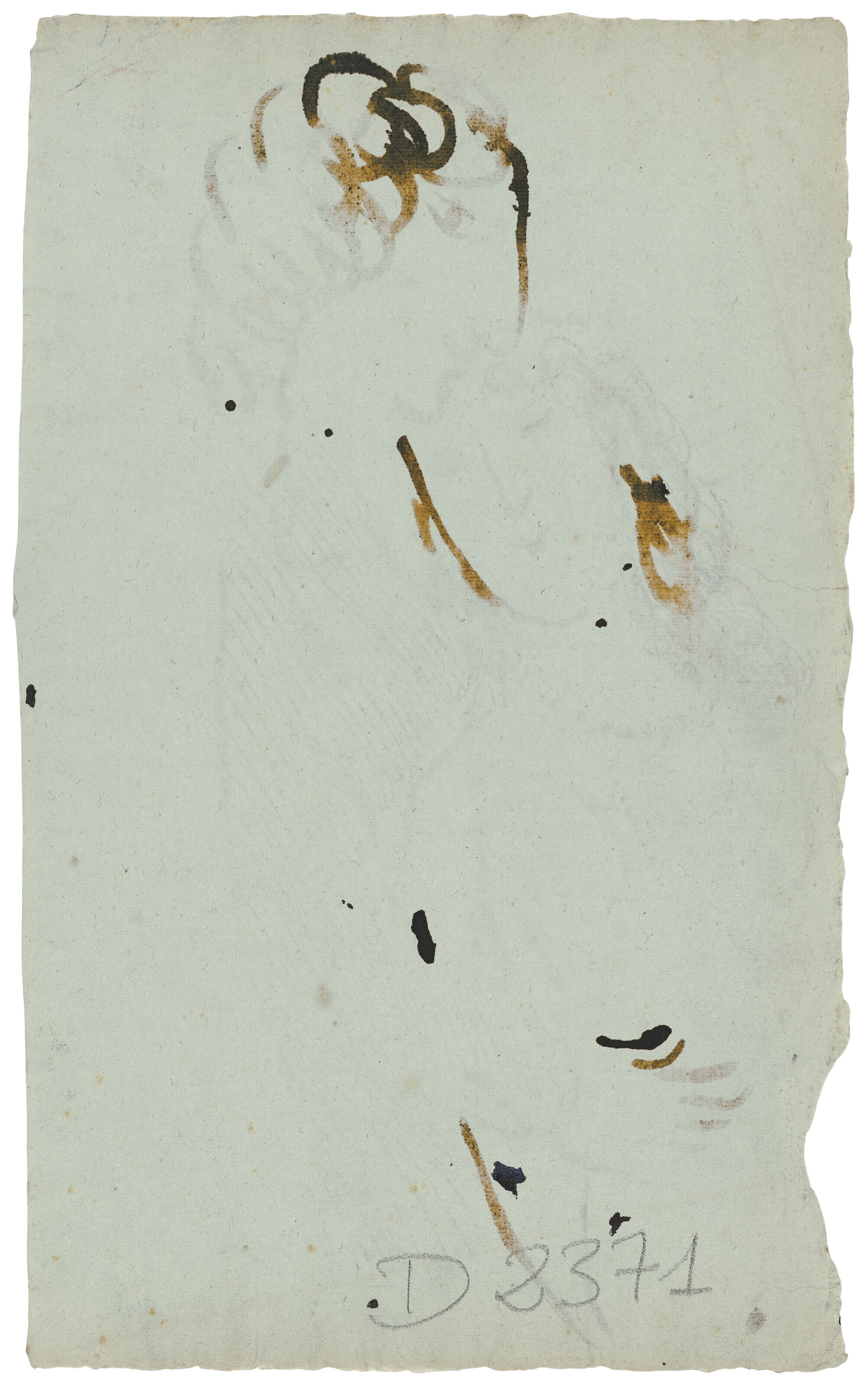 Marc Chagall | Profil à la veste rayée et nu (Circa 1978) | MutualArt
