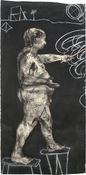 Ubu drawing (Drawing Man by William Kentridge, Executed in 1997