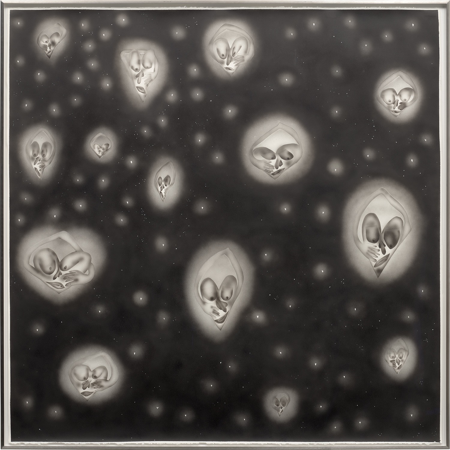 Artwork by Jana Euler, Universe 2, Made of ink on paper,