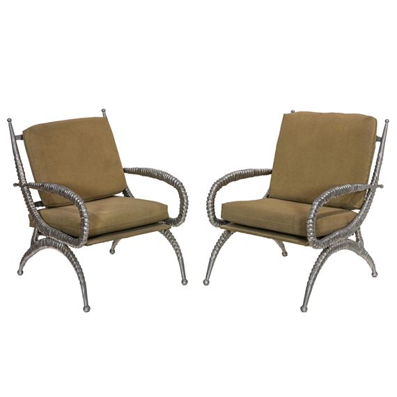 A pair of Arthur Court Sable Horn chairs by Arthur Court, circa 1975
