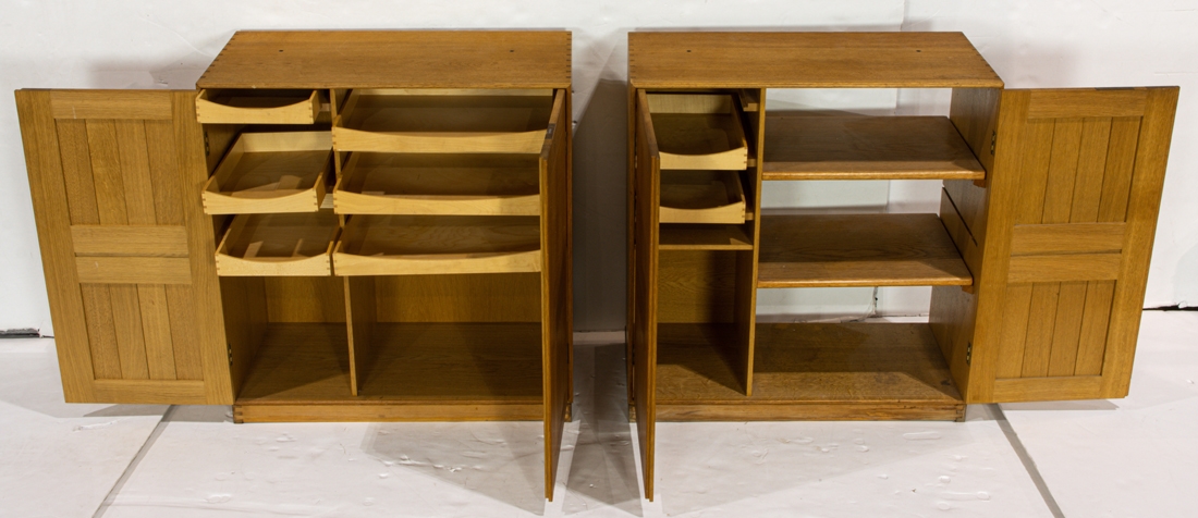 Mogens S. Koch | Two Danish Mogens Koch for Rud Rassmussen elm cabinets ...