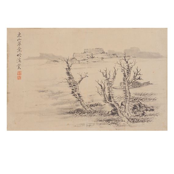 Two Ink Landscapes - Zhu Xi