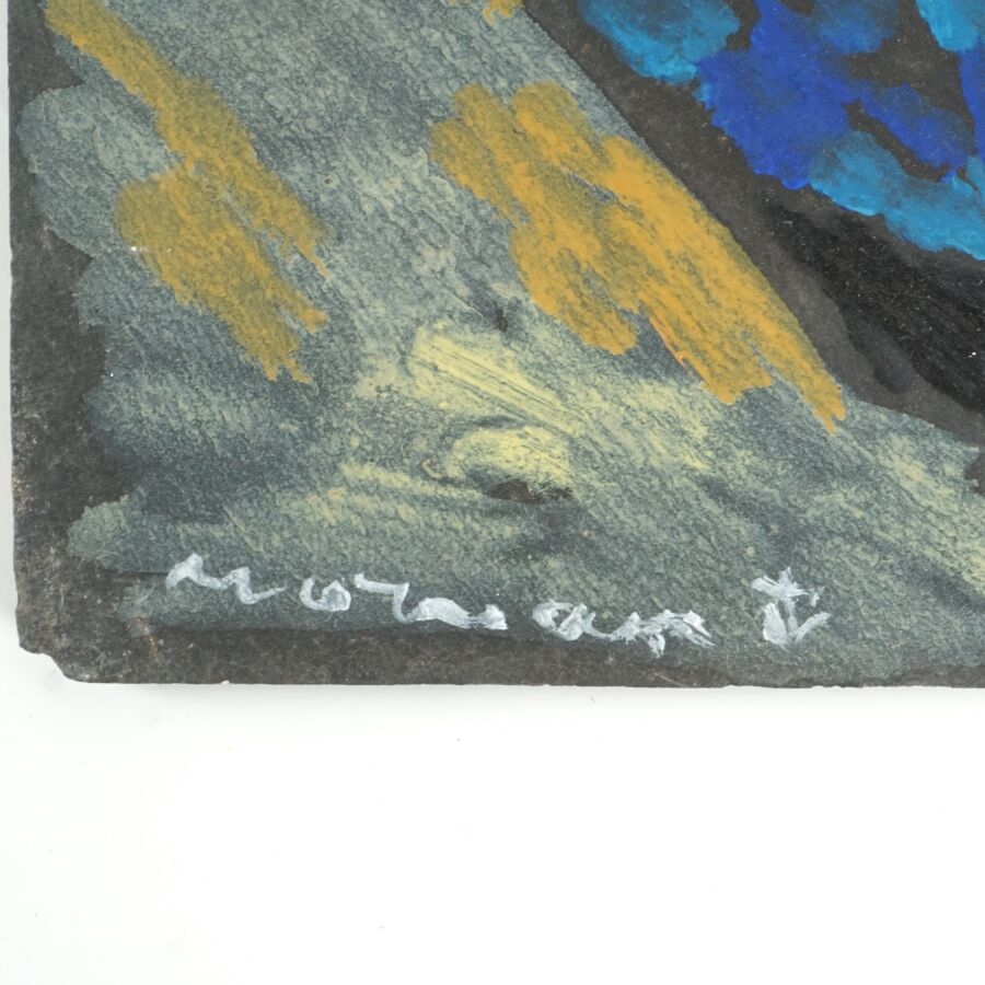 Jean-Jacques MORVAN (1928-2005), Les bleuets 87, huile sur toile