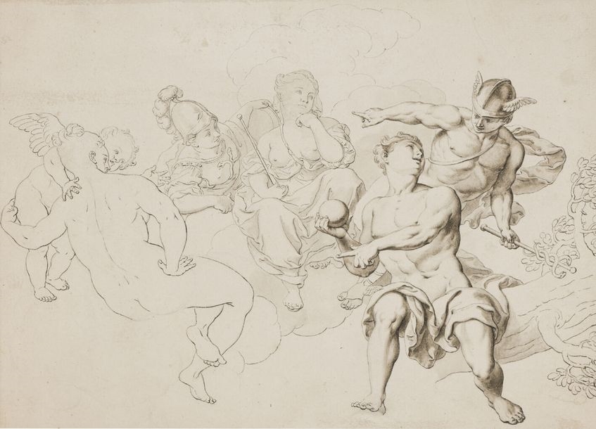 Artwork by German School, 18th Century, 19th century GERMAN SCHOOL
The Judgment of... - Lot 391 - Euvrard & Fabre, Made of pen and black ink