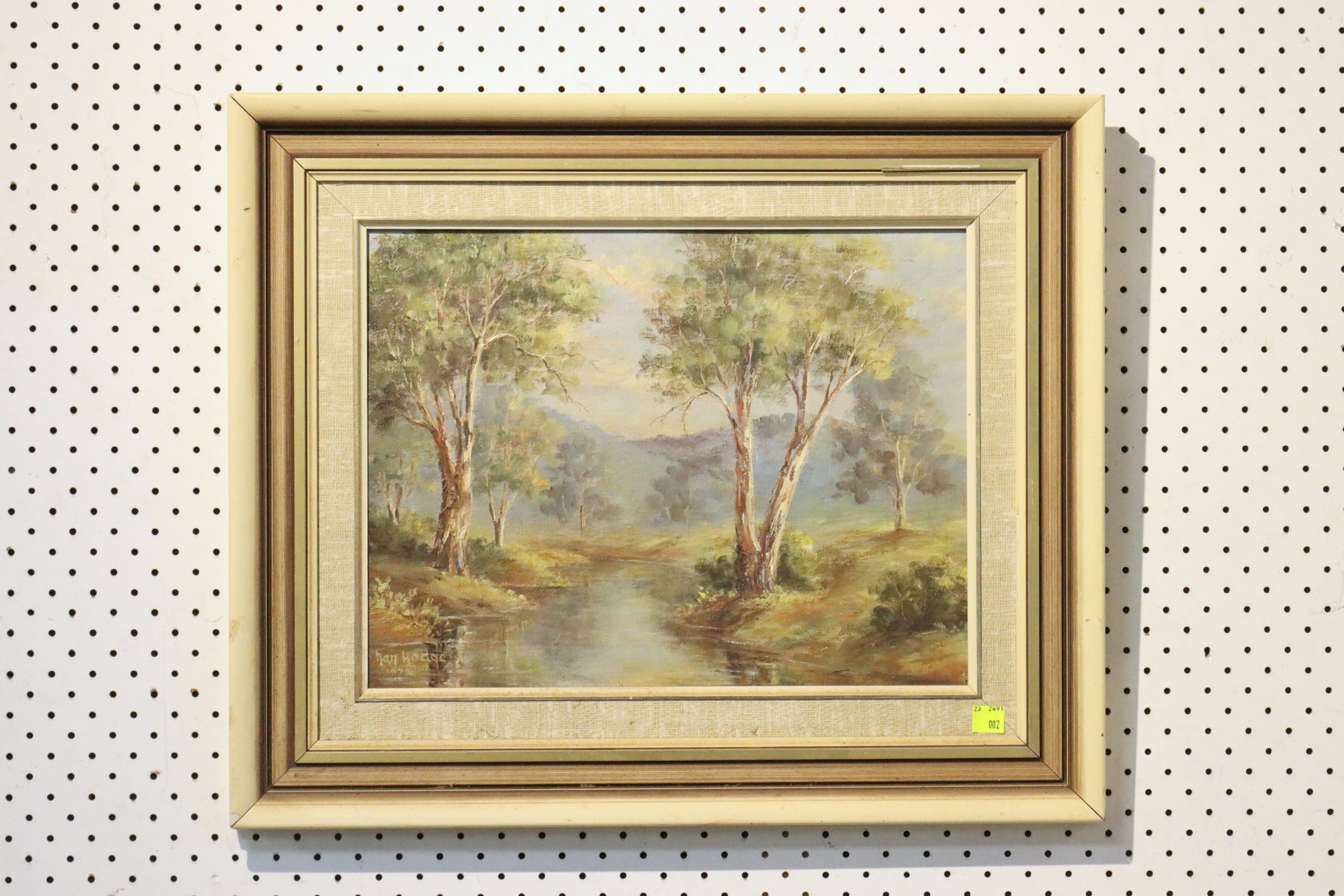 Artwork by Nan Hodge, Evening Colour, Inman River, Made of Oil on board