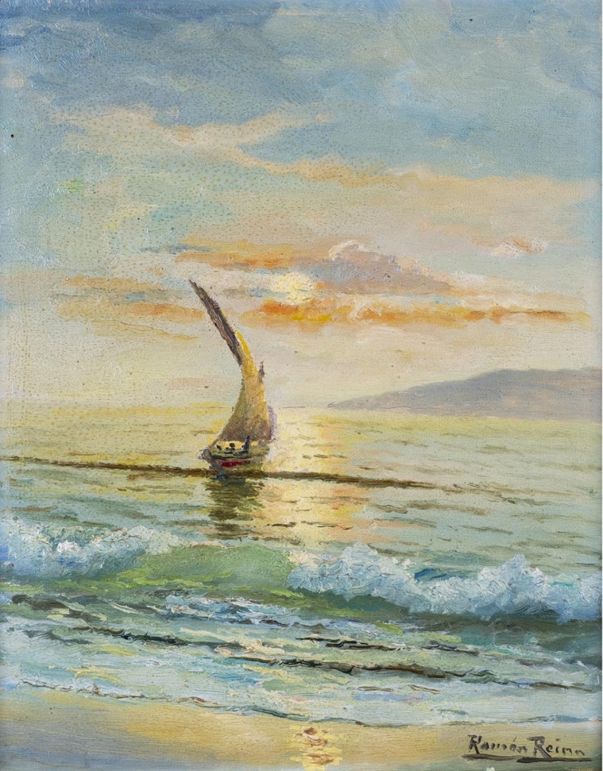 Artwork by Ramón Reina Márquez, Atardecer, Made of oil on canvas