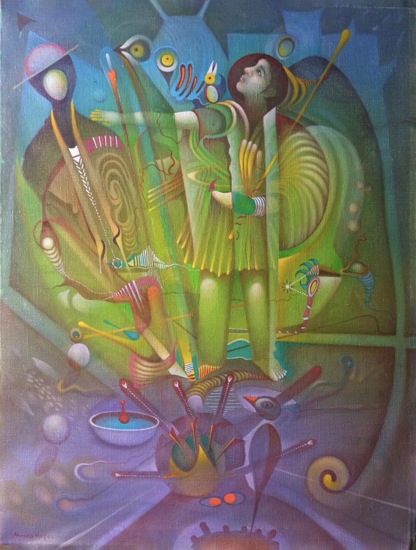 Artwork by Alvaro Mejias, El Mago, Made of oil on canvas