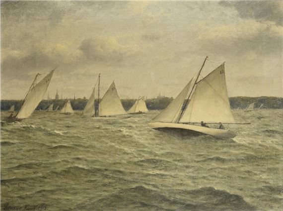 Regatta bei Flensburg - Ludwig Finck