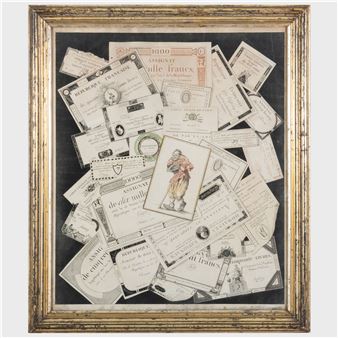 Trompe l'Oeil with French Assignats - Mathieu Joseph Charles Hunin