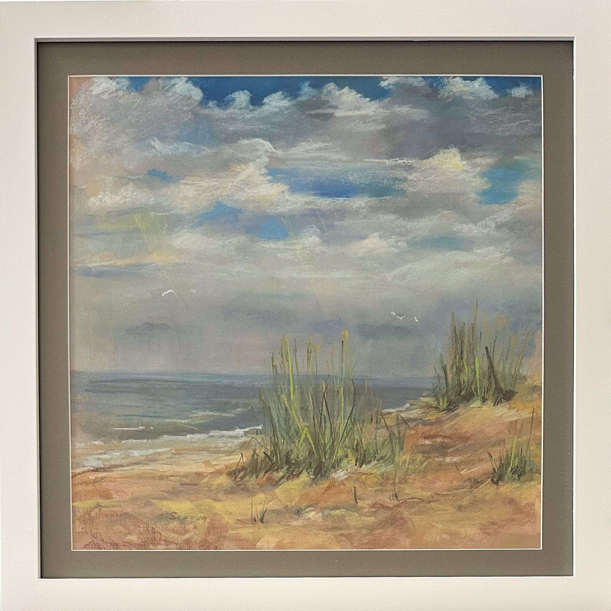 Artwork by Elena Sizova, Zion State Park, Michigan Lake, Illinois, Made of Pastel on Paper