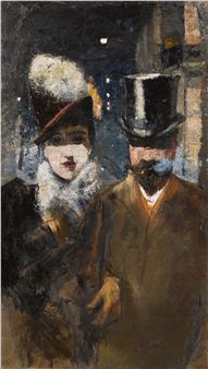 Dame und Herr, Unter den Linden (Lady and Gentleman, Unter den Linden - Lesser Ury