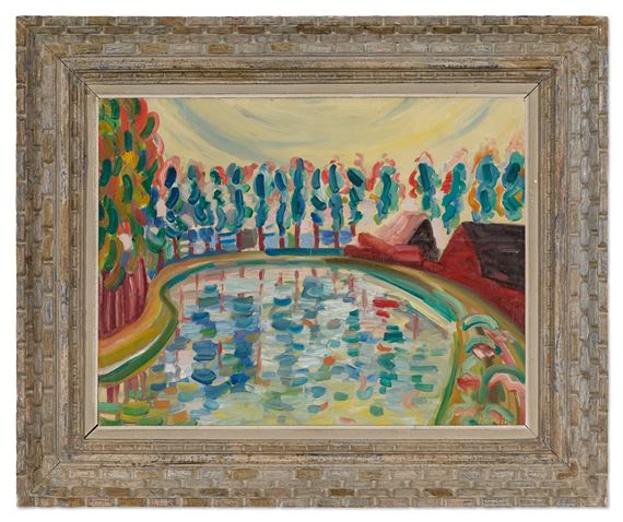 Reproduction Tableau Encadré "Près Du Lac" D'Auguste Renoir - Impression Sur Toile Ou Papier