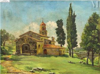 Chapelle Saint Jean Huile sur toile - Maurice Salomon de Benedetti