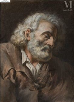Etude de vieillard - Louis Joseph Jay