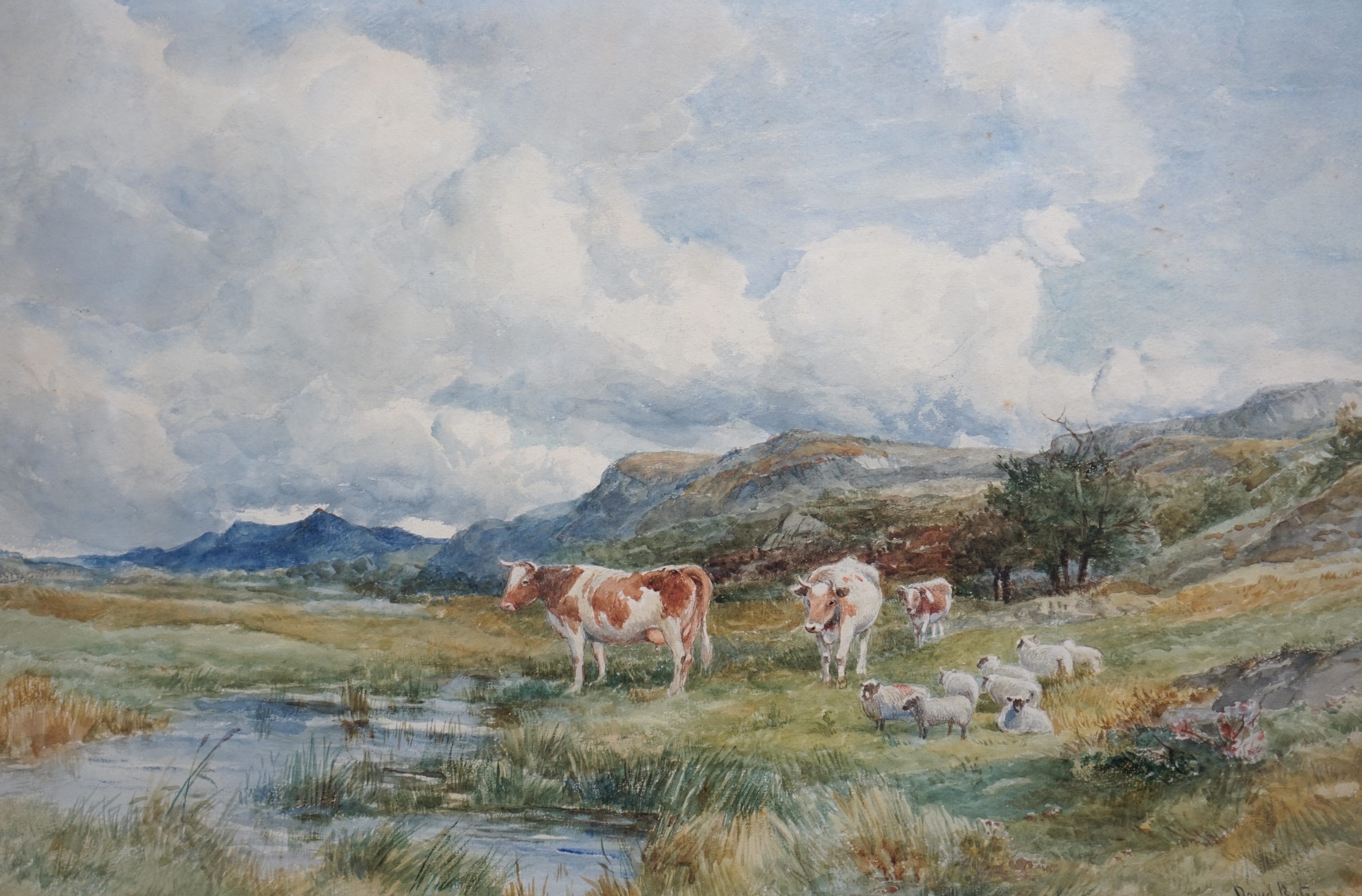 David Bates | David Bates (British, 1840-1921), watercolour, 'Banks of ...