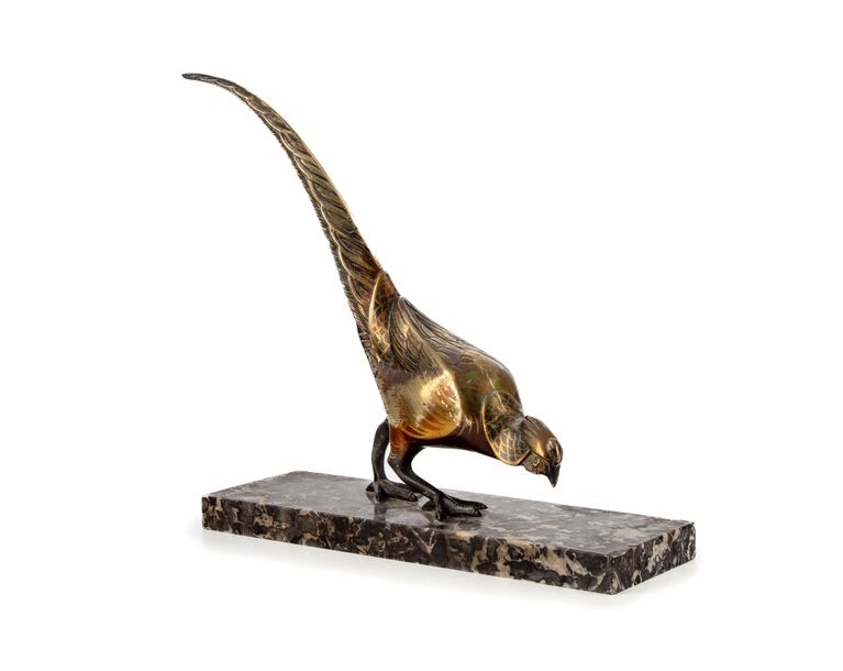 Irénée Rochard | Pheasant Proof in chased bronze with natural patina ...