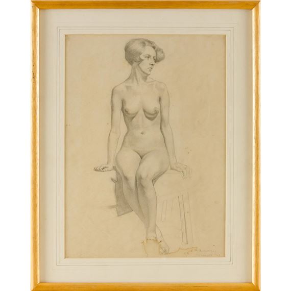 Seated Female by Douglas Robert Dundas, 1927