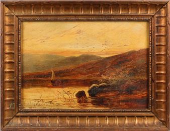 Lakeland Scene with a Sailing Boat - Anna Conway