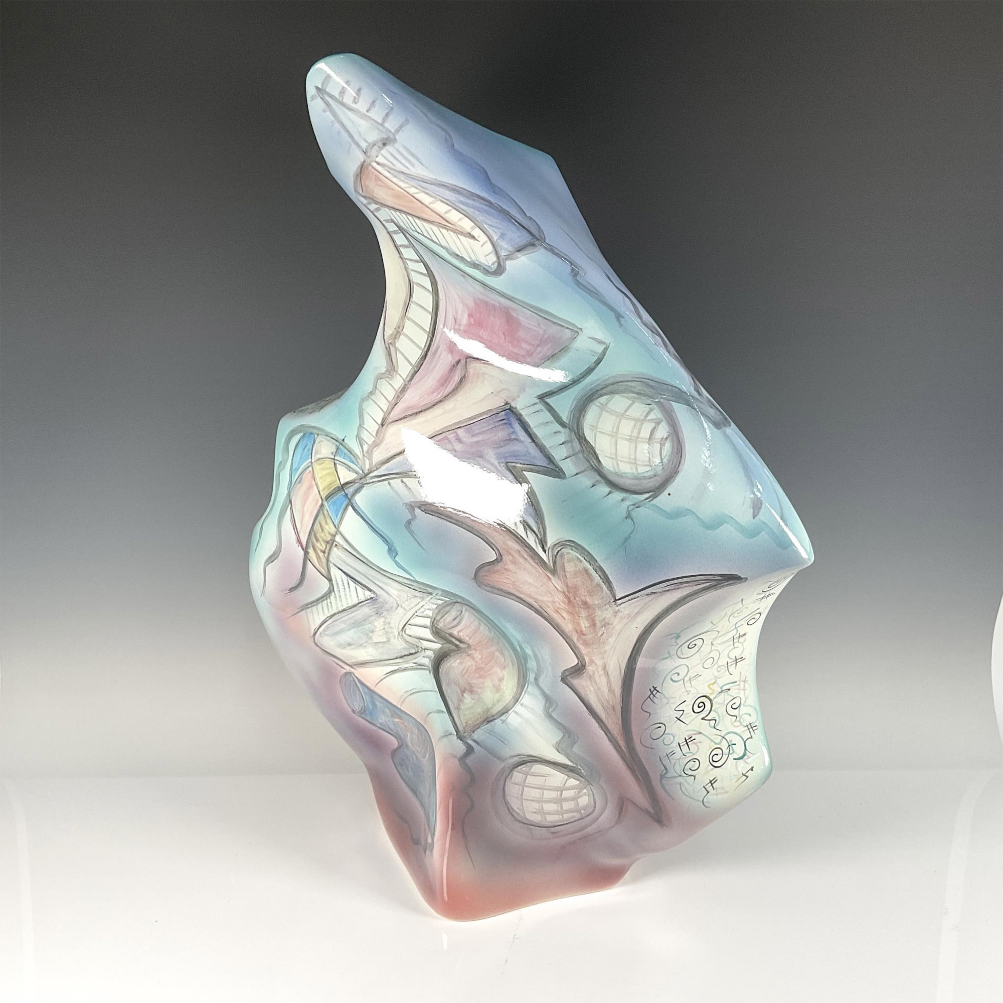 Sandy Cies | Harris Cies Large Contemporary Art Vase, Signed (1990 ...