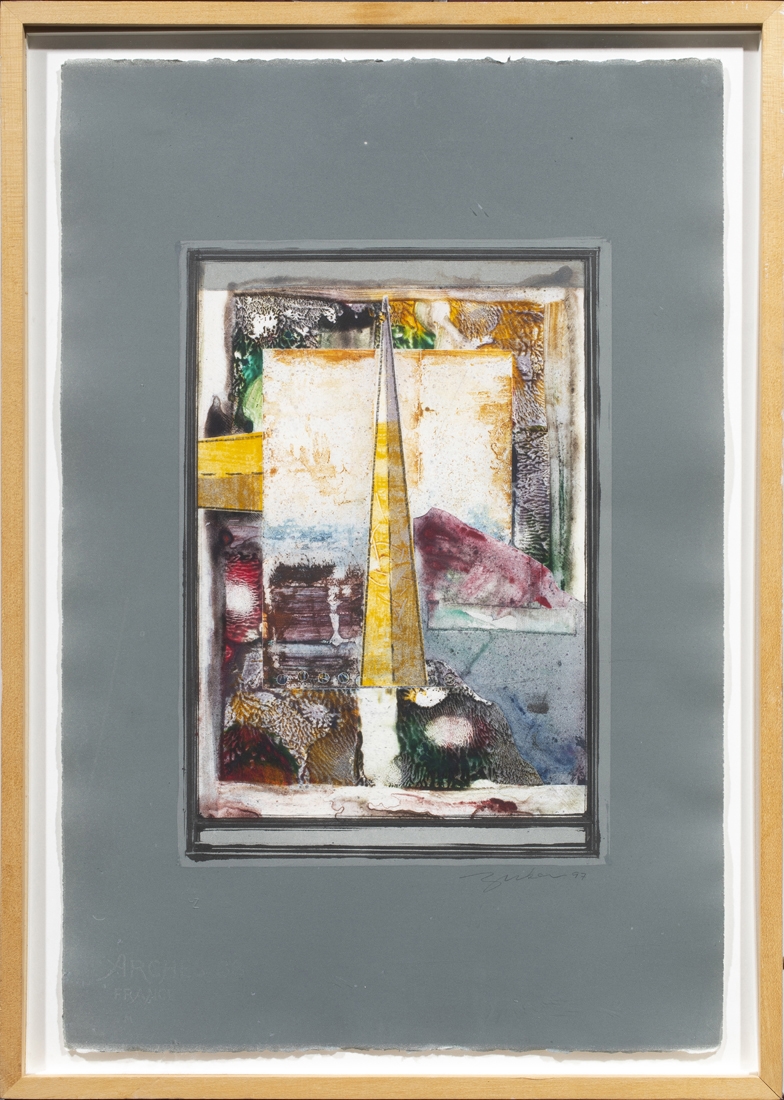 Artwork by Joseph Zirker, Untitled, Made of monotype, pencil