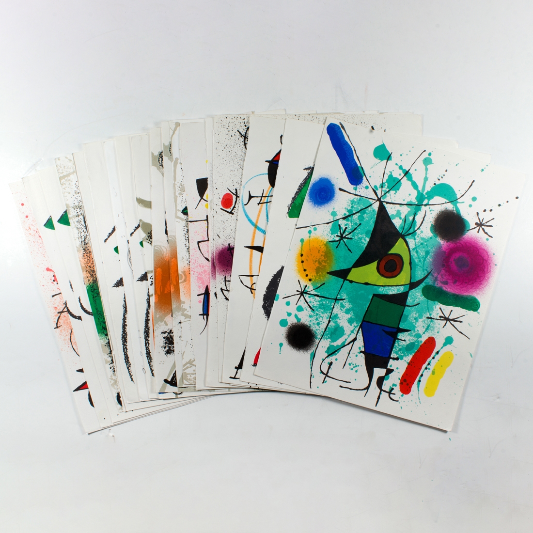 Joan Miró | Assorted lithographs in colors from Lithographes Vol I and ...