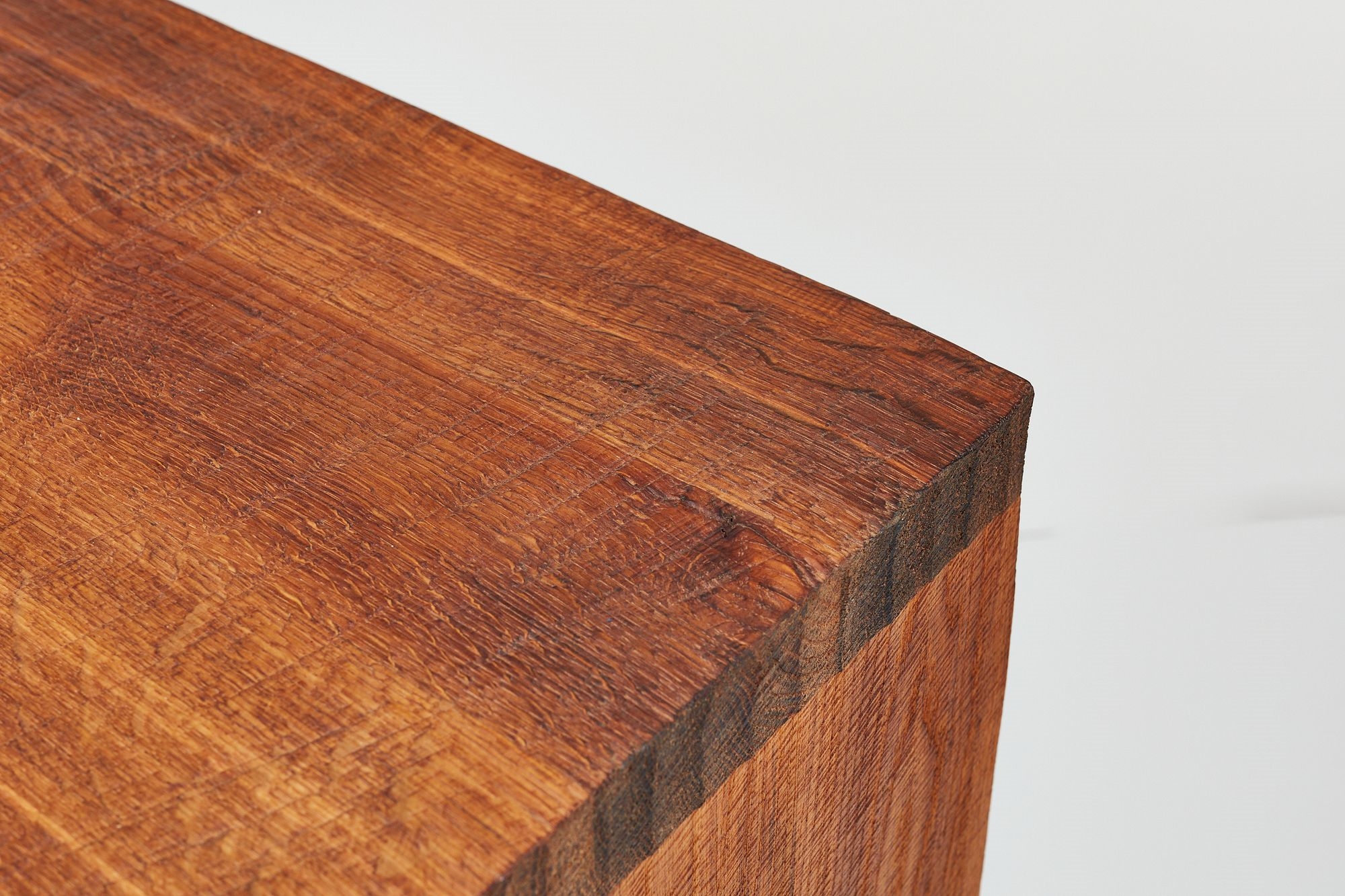 Artwork by Denis Milovanov, Two-door cabinet, Made of Oak, patinated metal