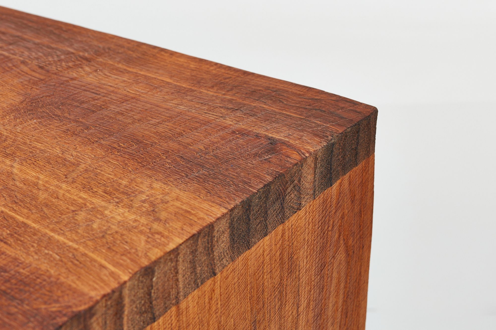 Artwork by Denis Milovanov, Two-door cabinet, Made of Oak, patinated metal