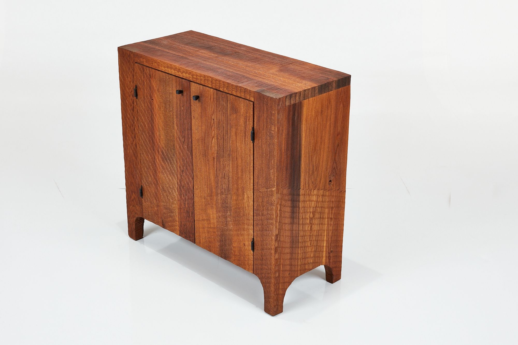 Artwork by Denis Milovanov, Two-door cabinet, Made of Oak, patinated metal