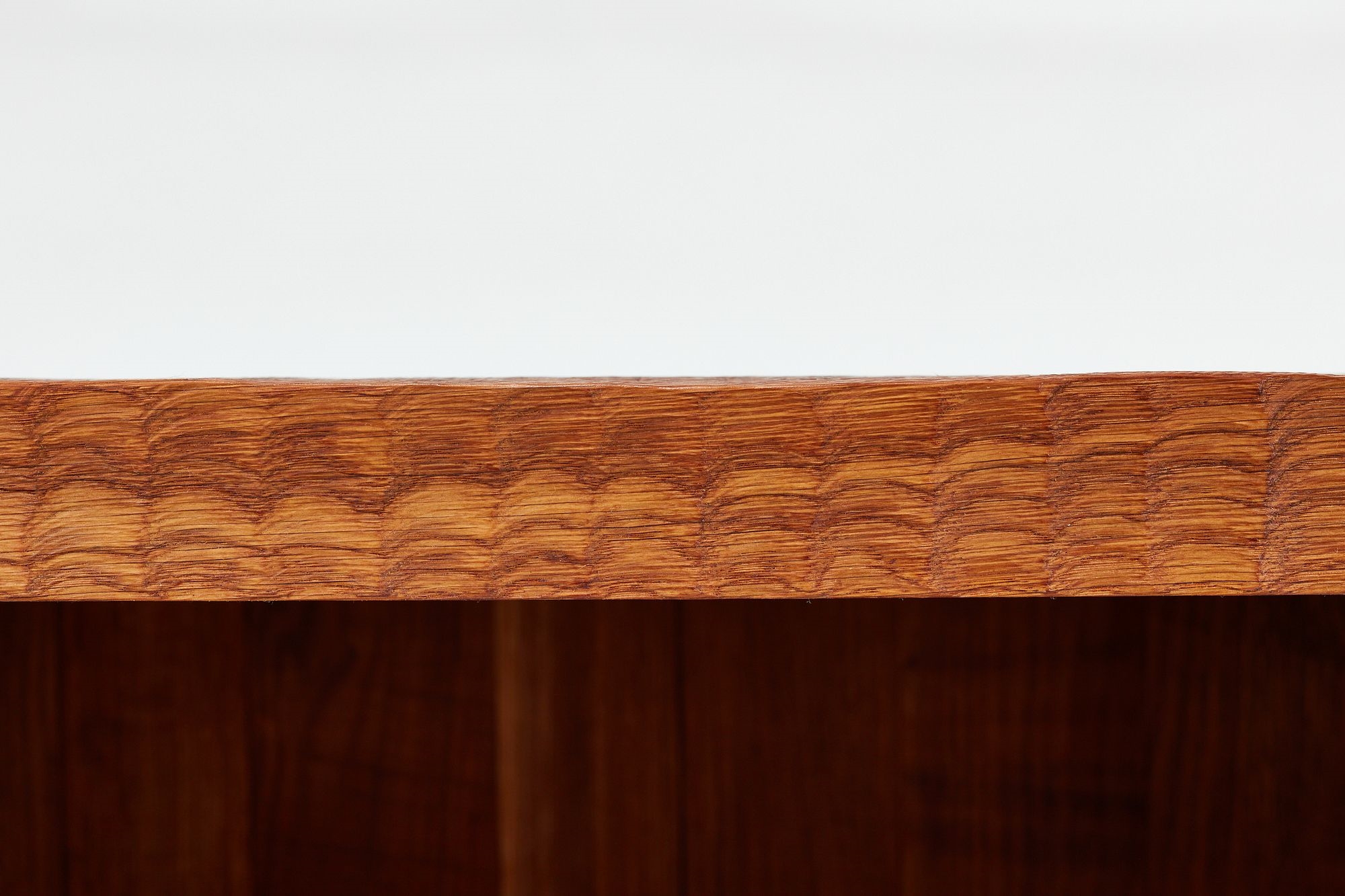 Artwork by Denis Milovanov, Two-door cabinet, Made of Oak, patinated metal