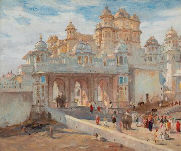 Maharaja Palace, Udaipur by Colin Campbell Cooper