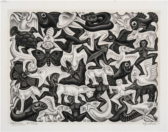 Maurits Cornelis Escher (1898-1972) Plane Filling I (Bool 373