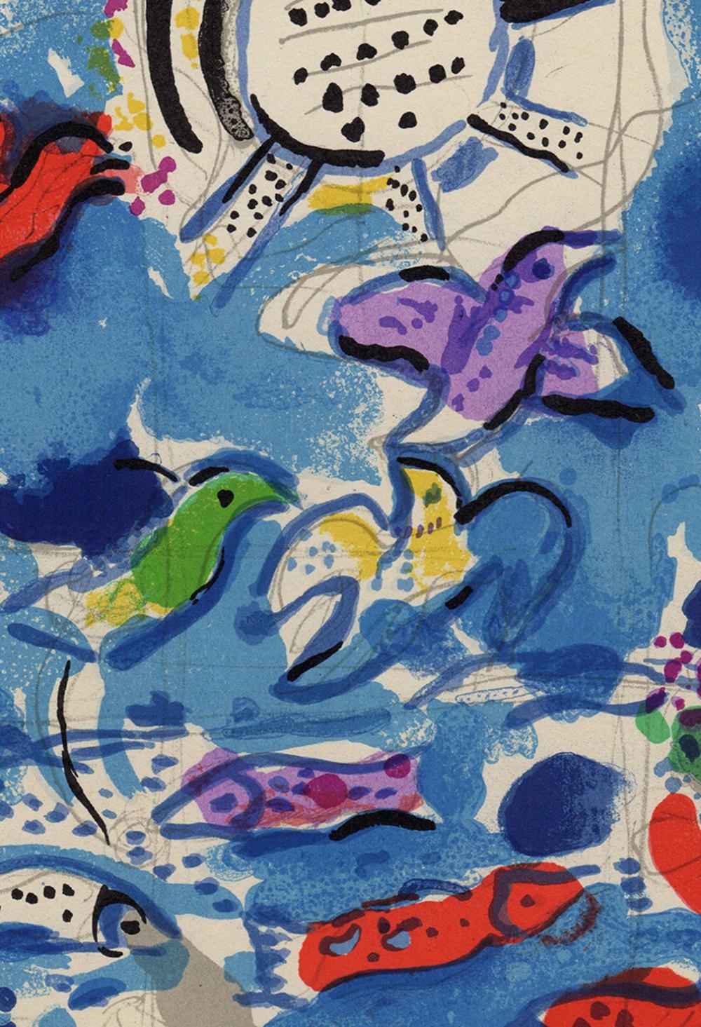 Marc Chagall | 1962 Marc Chagall Color Lithograph Jerusalem Windows ...