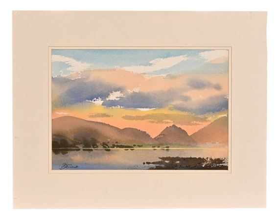 Jim Ridout | Lake District scene possibly Derwentwater and Castle Crag ...