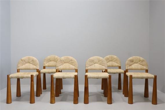 Toscanolla” Dining Chairs for Giovannetti by Alessandro Becchi, 1970