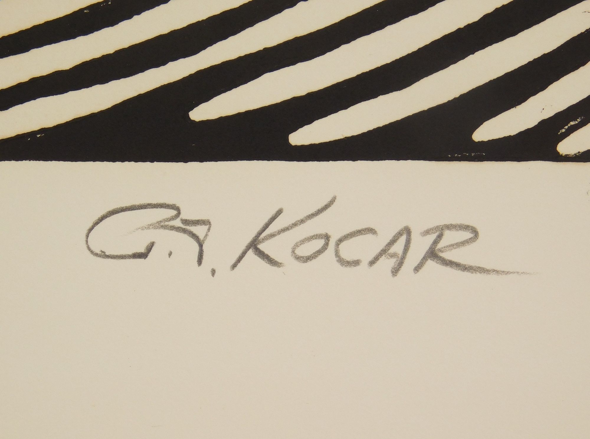 Artwork by George Kocar, Artist and Model, Made of linocut