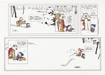 Artwork by Bill Watterson, The Last Sunday, Made of Lithograph Print