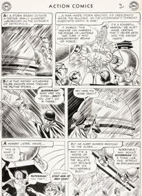 Wayne Boring and Stan Kaye Action Comics #199 Superman Story Page 2 Original Art (DC - Wayne Boring