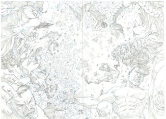 Ryan Ottley Invincible #75 Double Splash Page 26-27 Original Art (Image - Ryan Ottley