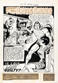 Artwork by Irv Novick, Mike Esposito, Irv Novick and Mike Esposito Superman's Girlfriend, Made of graphite on Bristol board