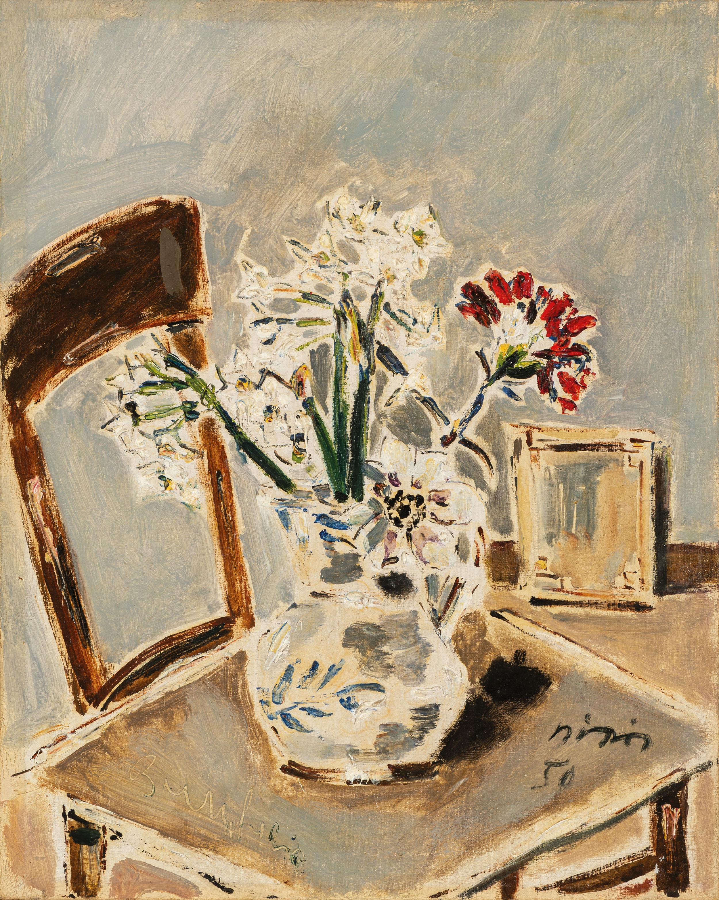 Artwork by Filippo de Pisis, Vaso di fiori, 1950, Made of oil on canvas