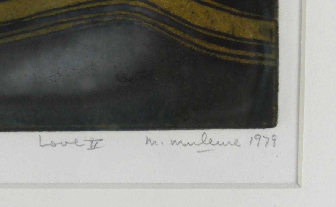 Artwork by Mathias Muleme, Love II, Made of intaglio print in colours