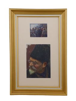 A GEORGY SATEL OIL ON BOARD PAINTING, 1955, RUSSIAN - George Evardovich Satel