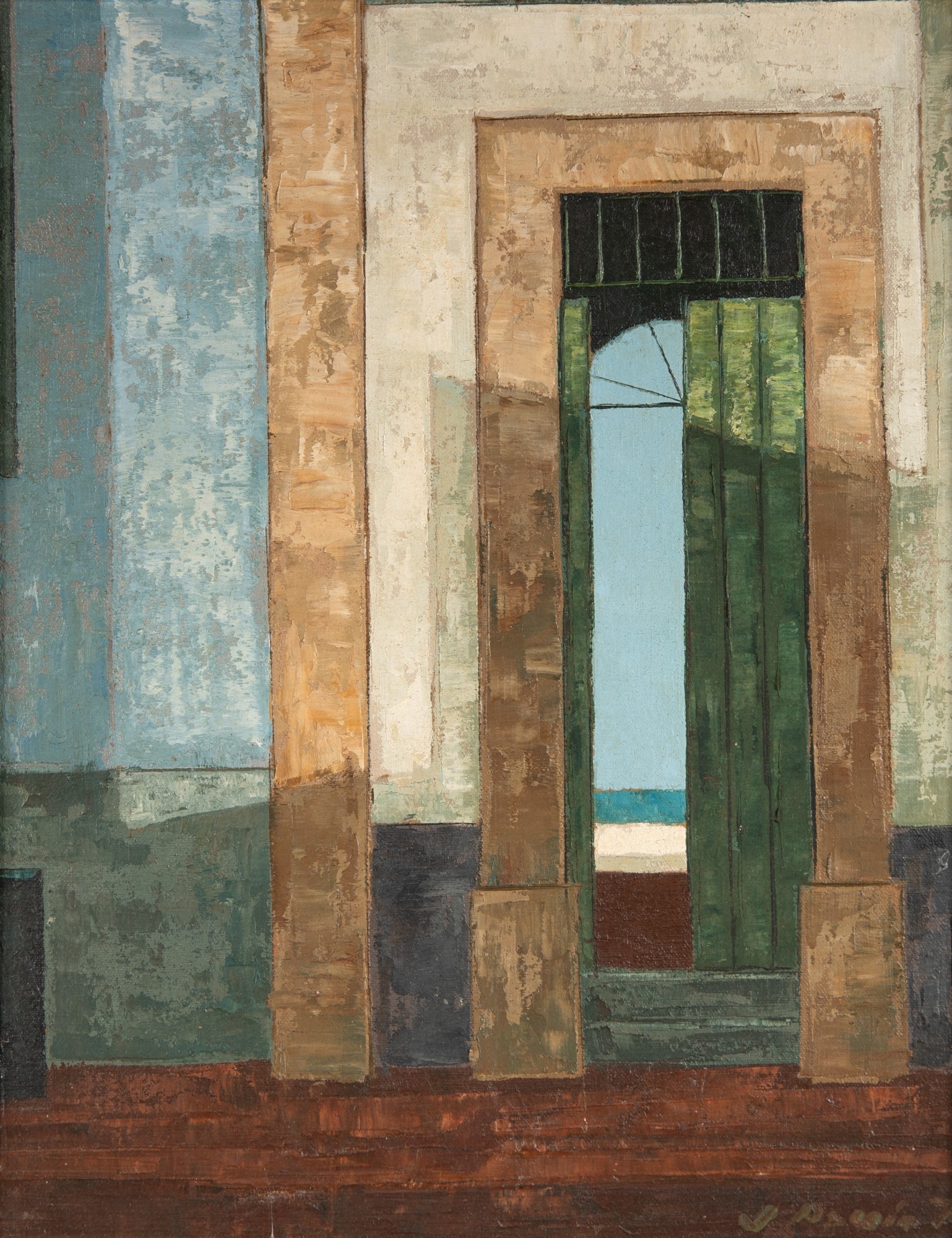 Artwork by José Paulo M. da Fonseca, Azul e Verde, Made of oil on canvas