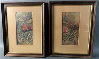 A.C. Howell. Paintings. Fox Hunt - A. C. Howell