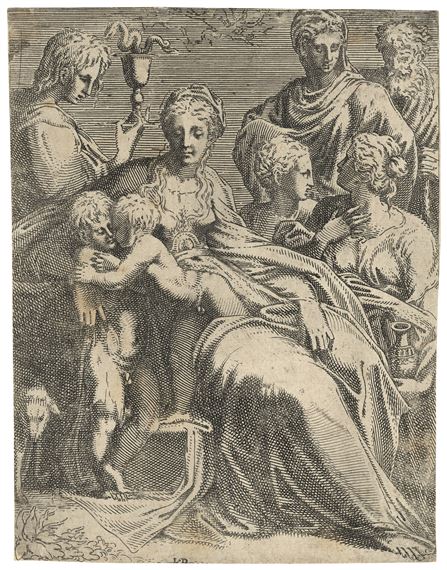 Holy Conversation ('Sacra Conversazione by Parmigianino, Léon Davent, circa 1540-1545