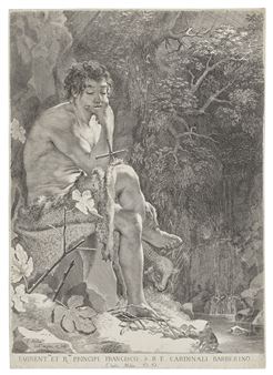 Saint John the Baptist in the Wilderness - Claude Mellan