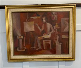 an artist at work in his studio - Boris Geldman